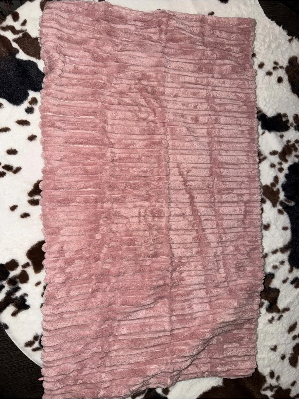Plush Ribbed Lumbar Pillow - Baby Pink